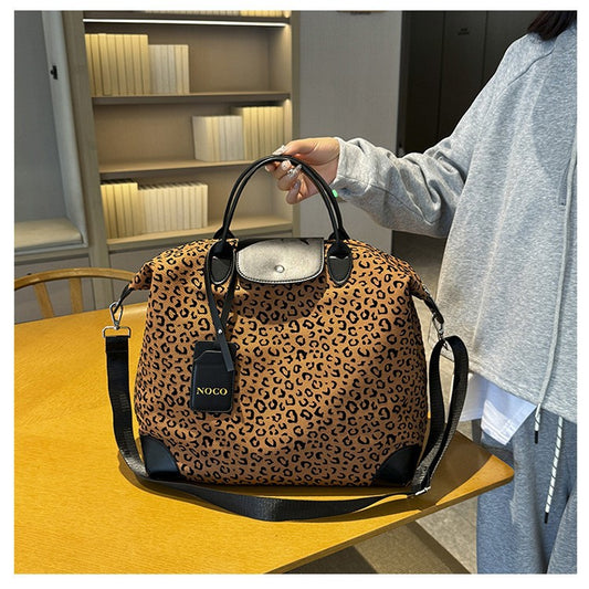 Women's Large Capacity Fashion Leopard Print Leisure Travel Bags
