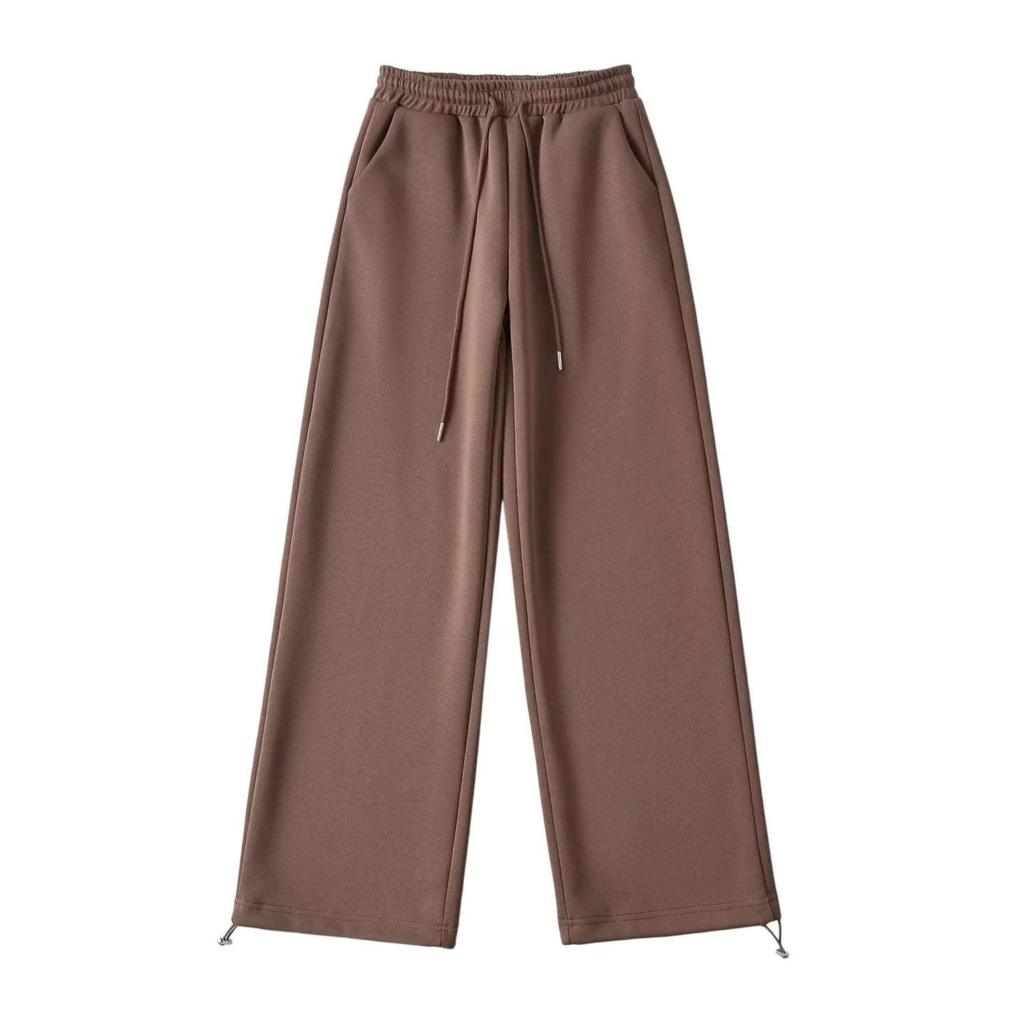 Casual Basic Style Versatile Elastic Lace Pants