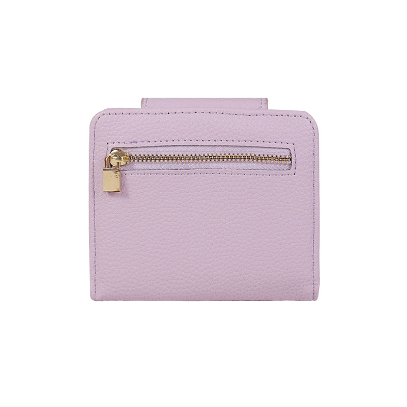 Women's Style Short Dopamine Color Matching Solid Ladies Wallets