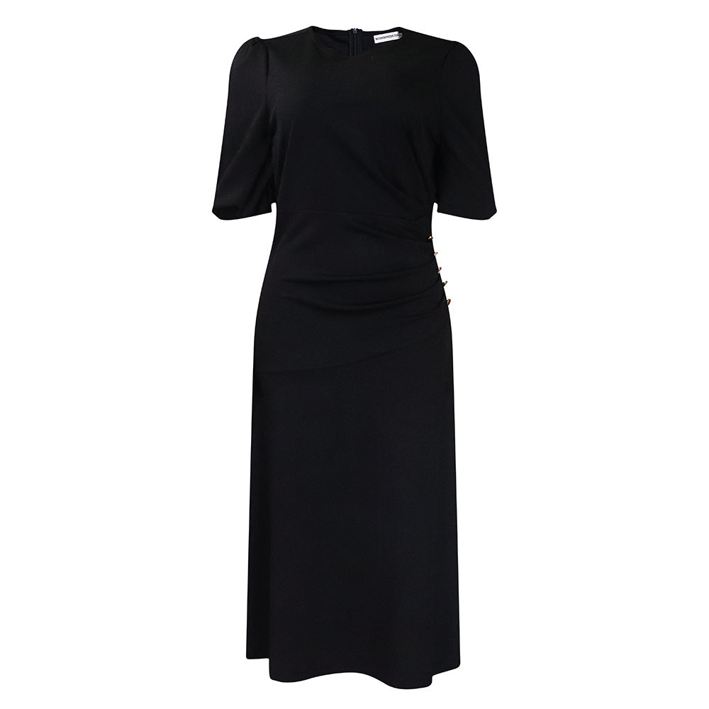 Women's Summer Elegant Solid Color African Dress
