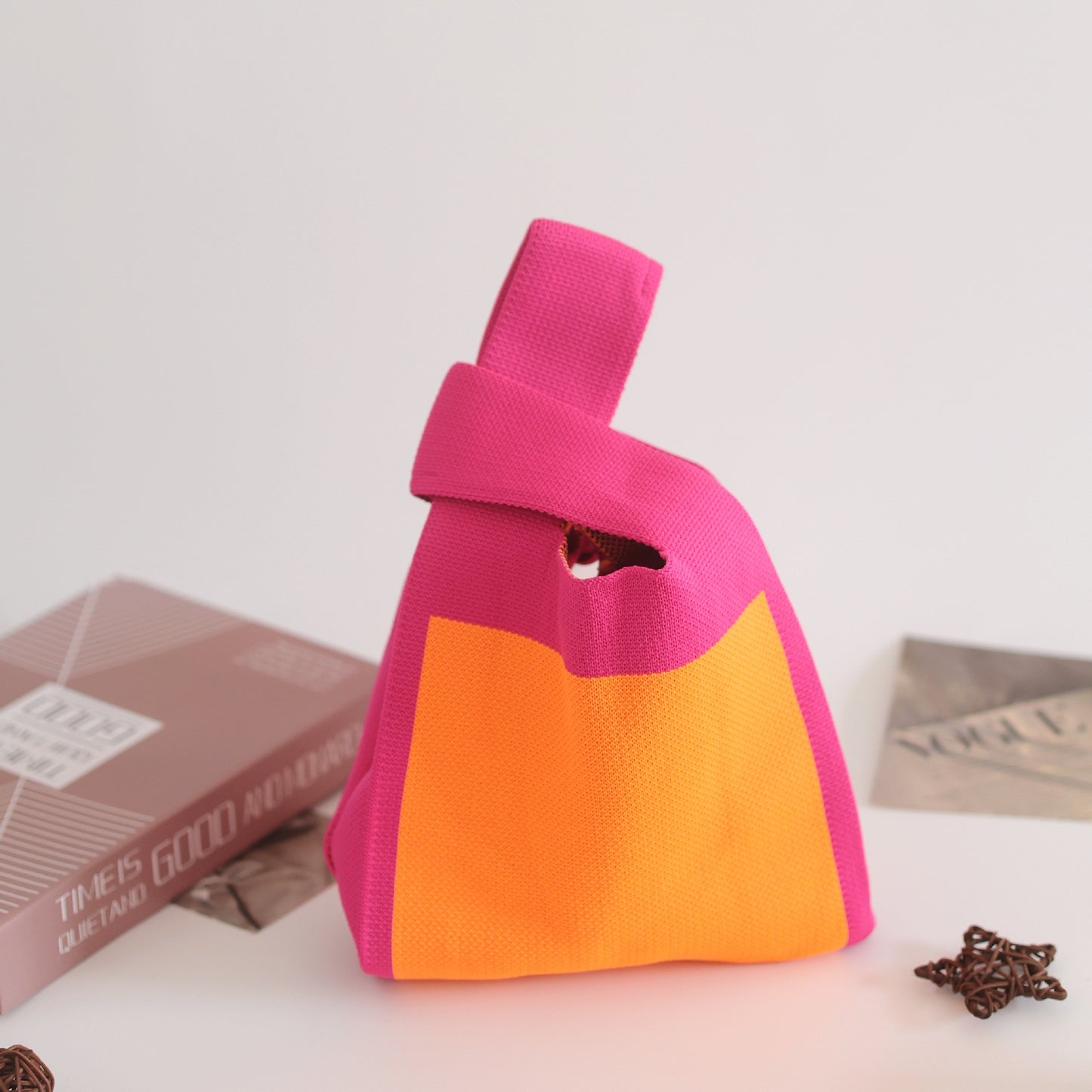 Women's Stylish Knitted Woven Vest Simple Handbags