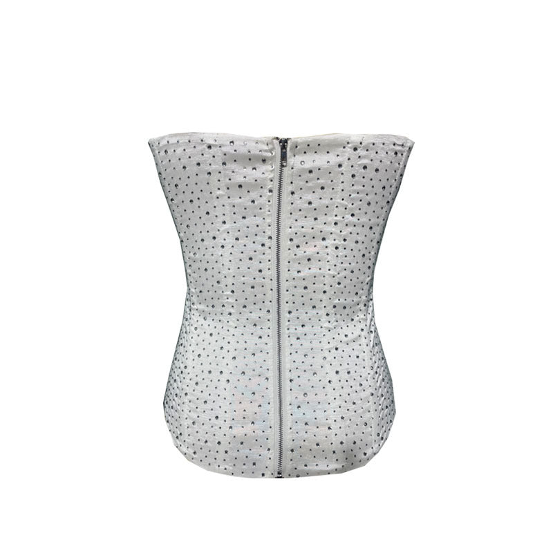 Women's High Elastic Mesh Hot Drilling Sling Tops