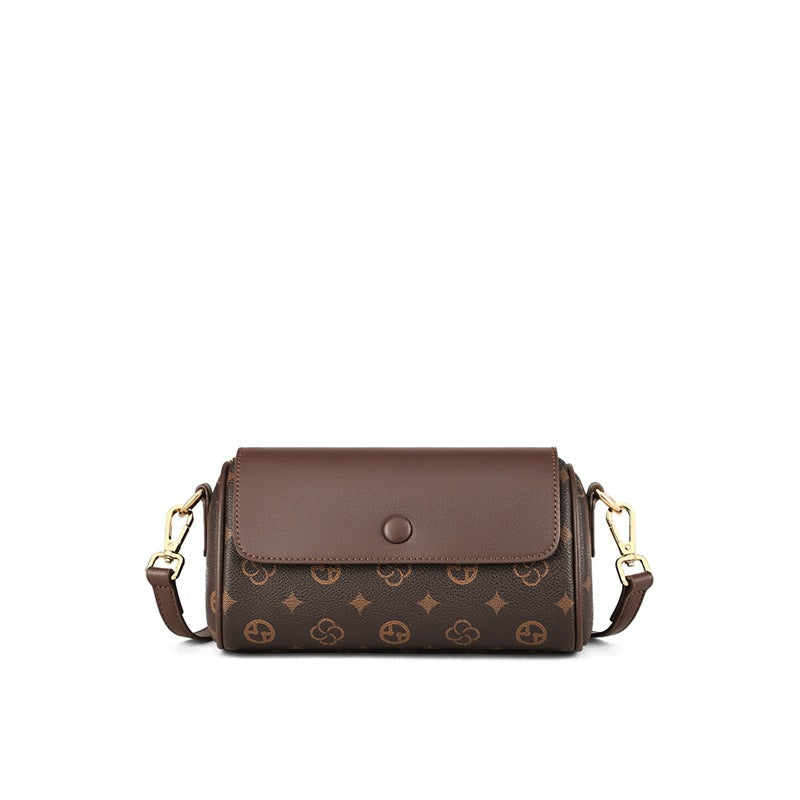 Women's Cylinder Underarm Genuine Leather High-grade Crossbody Bags