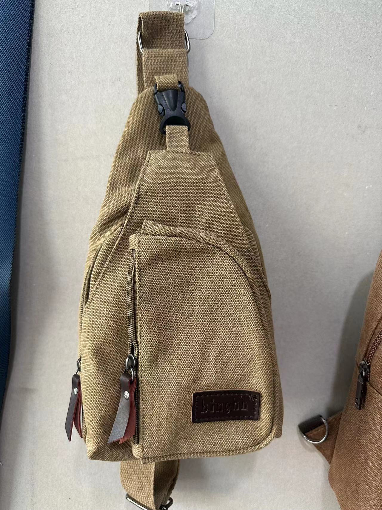 Men's Durable Korean Style Canvas Fashion Men's Chest Bags