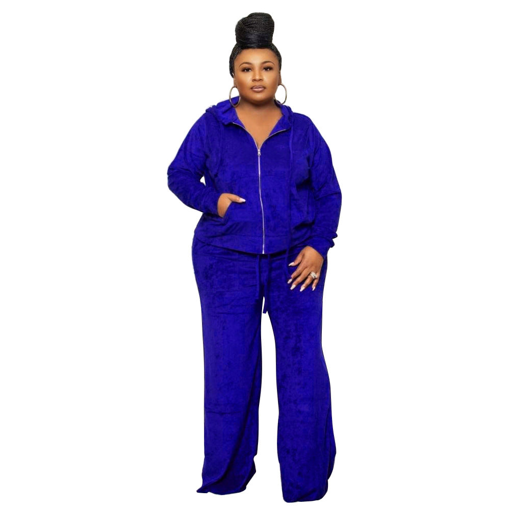 Women's Solid Color Casual High Waist Wide Leg Suits