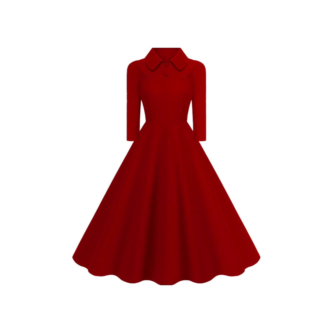 Women's Dress Long Sleeve Autumn Retro Literary Elegance Skirts