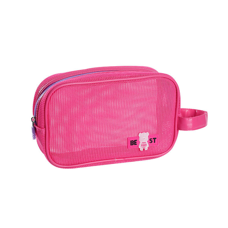 Holiday Grid Portable Toiletry Beach Storage Large Cosmetic Bags