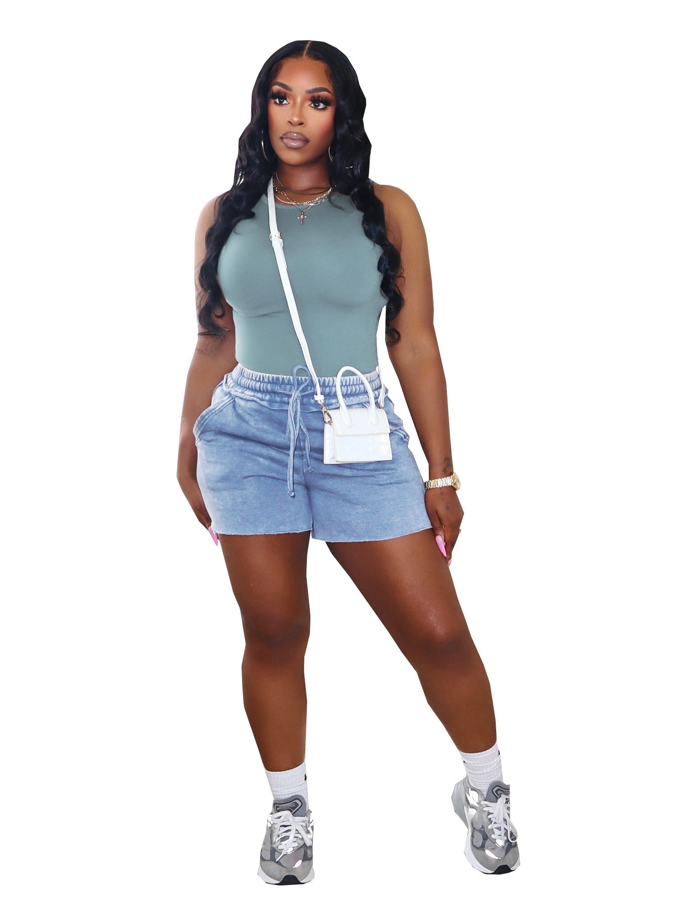 Women's Thickened Cotton Washed Sexy Casual Two-piece Suits