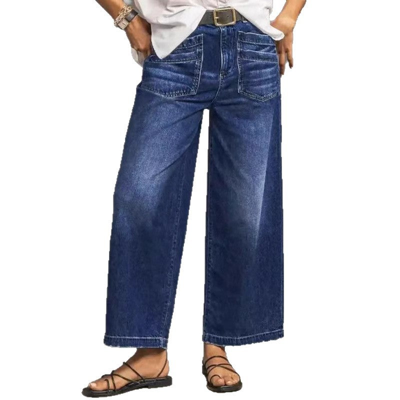 Loose Wide Leg Summer Trousers Fashion Personality Trendy Ladies Retro Jeans