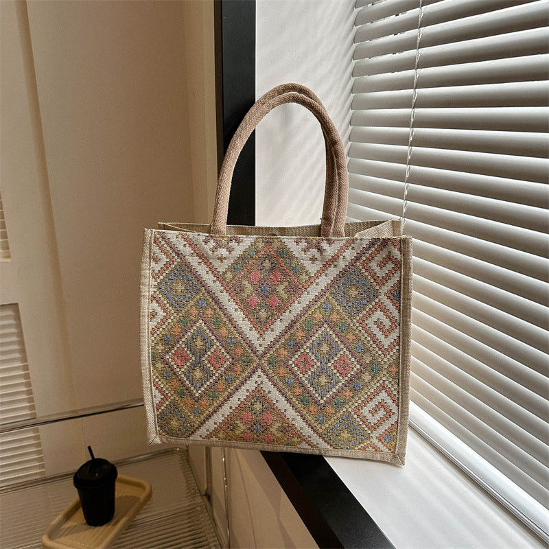 Women's Large Capacity Commuter Fashion Ethnic Style Shoulder Bags