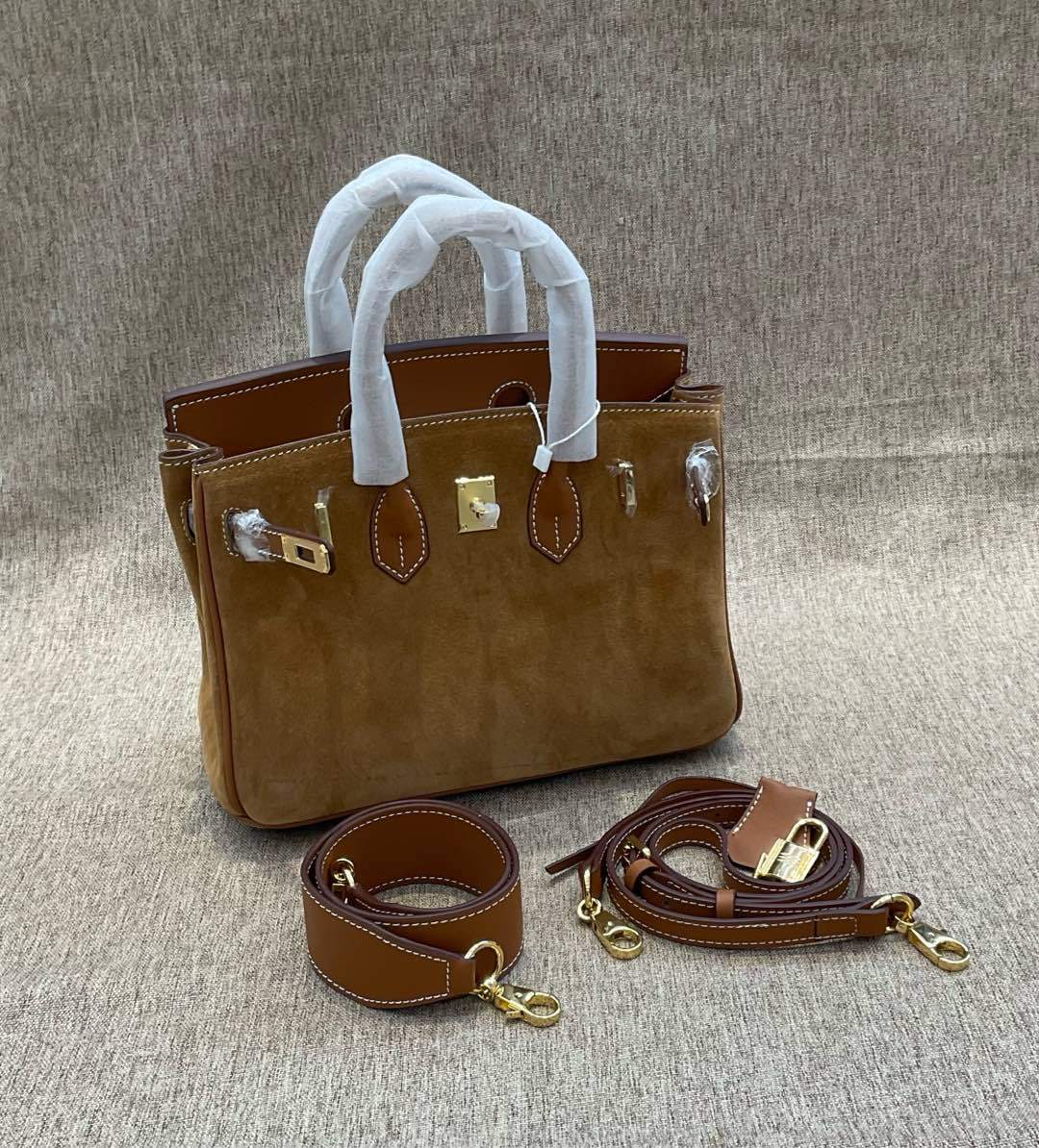 Women's Suede Leather Kelly High Sense Handbags