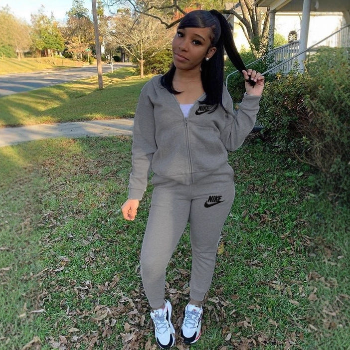 Women's Sportswear Slim Fit Fashion Casual Two-piece Suits