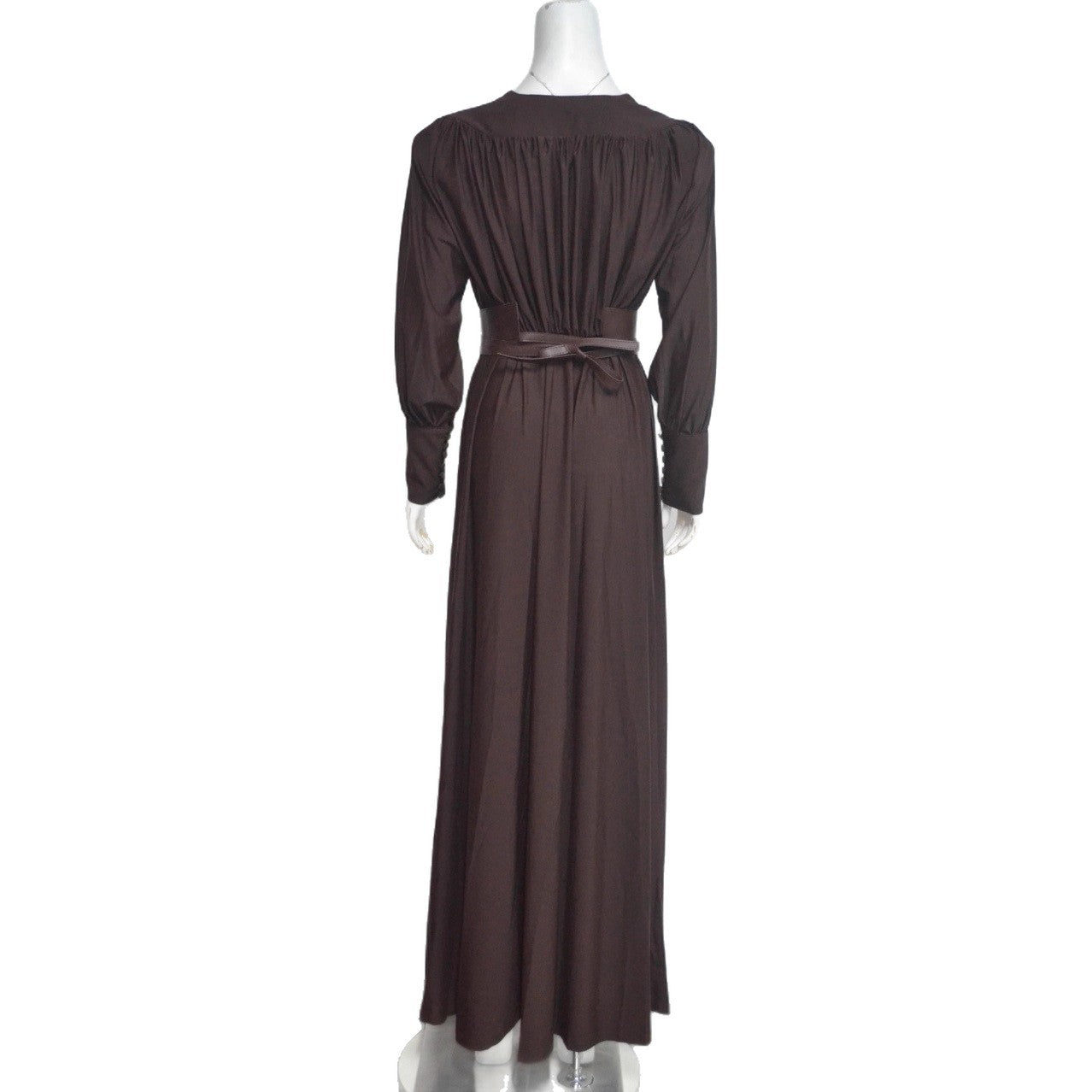 Women's Waist Seal Pleated French Dress Coffee Dresses