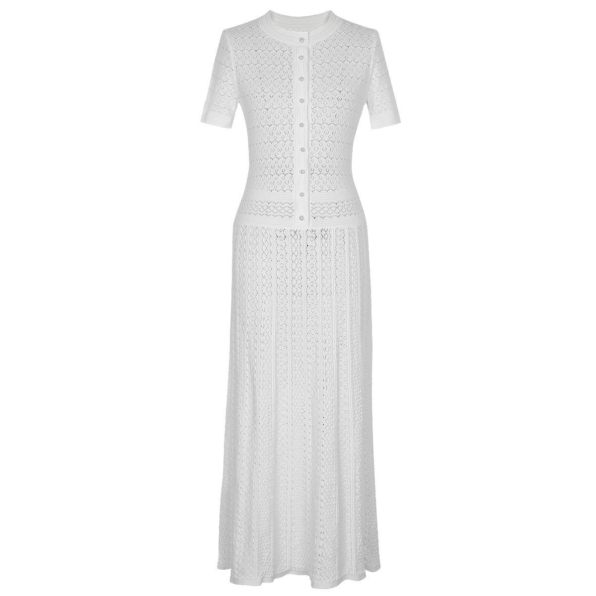Women's High Quality Bright Silk Summer Fashionable Knitted Slim Fit Dresses