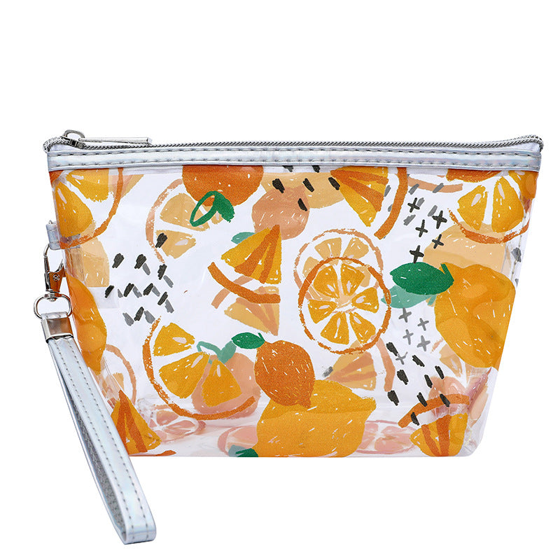 Stylish Copyright Figure Fruit Buggy Transparent Cosmetic Bags