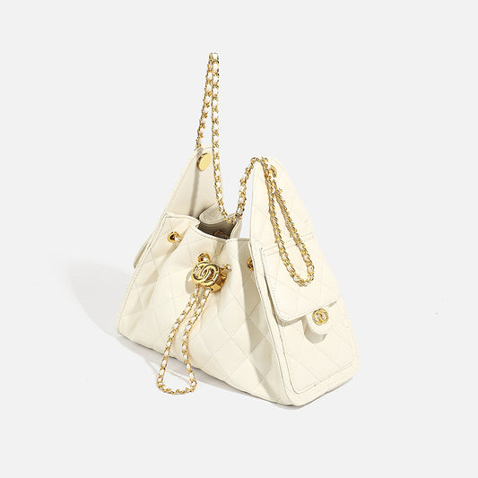 Style Drawstring Diamond Chain Large Capacity Bags