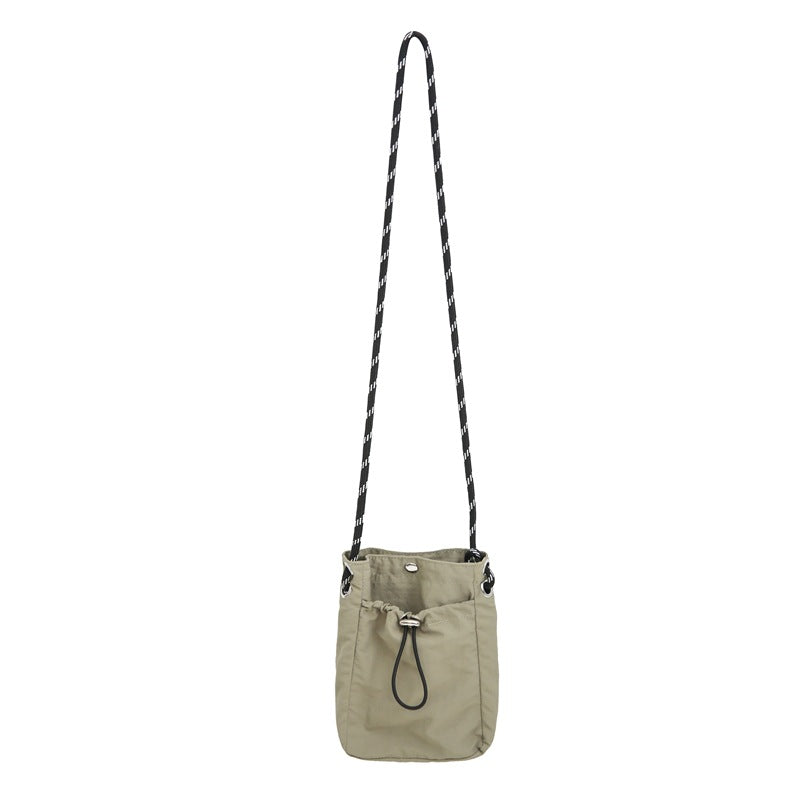 Women's & Men's & Green Lightweight Mobile Trendy Drawstring Fashion Men's Shoulder Bags
