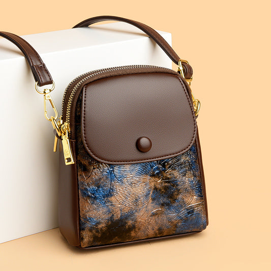 Women's Summer Fashion Soft Leather Independent Mobile Phone Bags