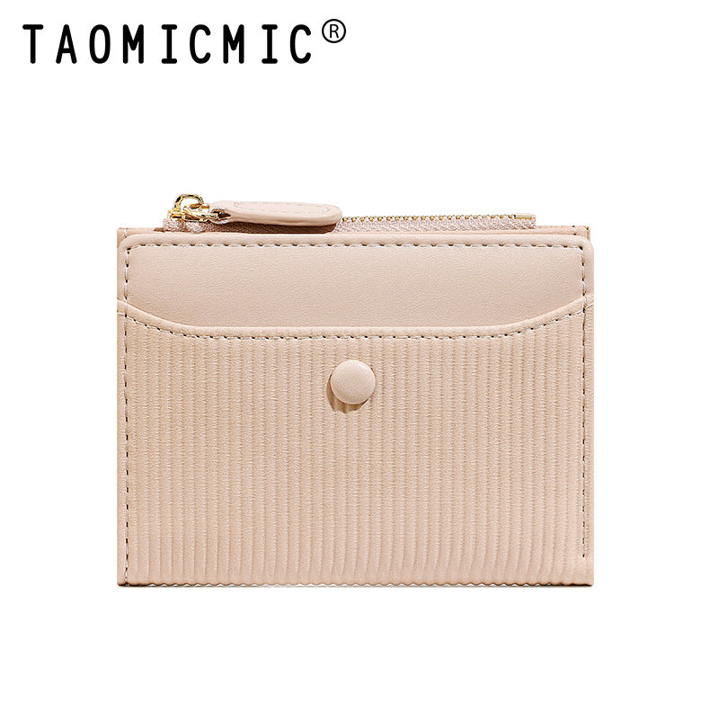 Women's Short High-grade Two-fold Thin Multiple Slots Ladies Wallets