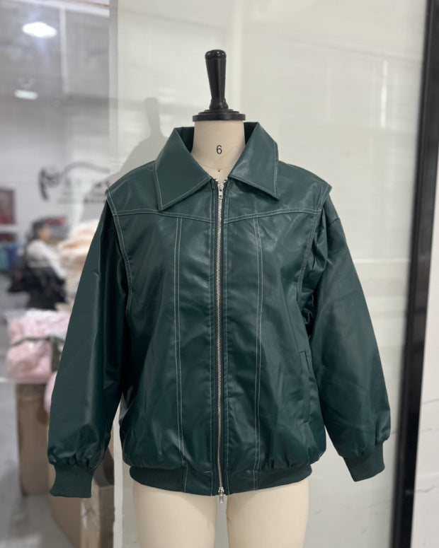 Women's Fashion Loose Lapel Long Sleeves Retro Jackets