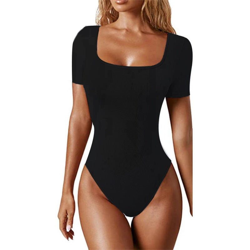 Women's Sleeve Slim Fit Solid Color Shorts