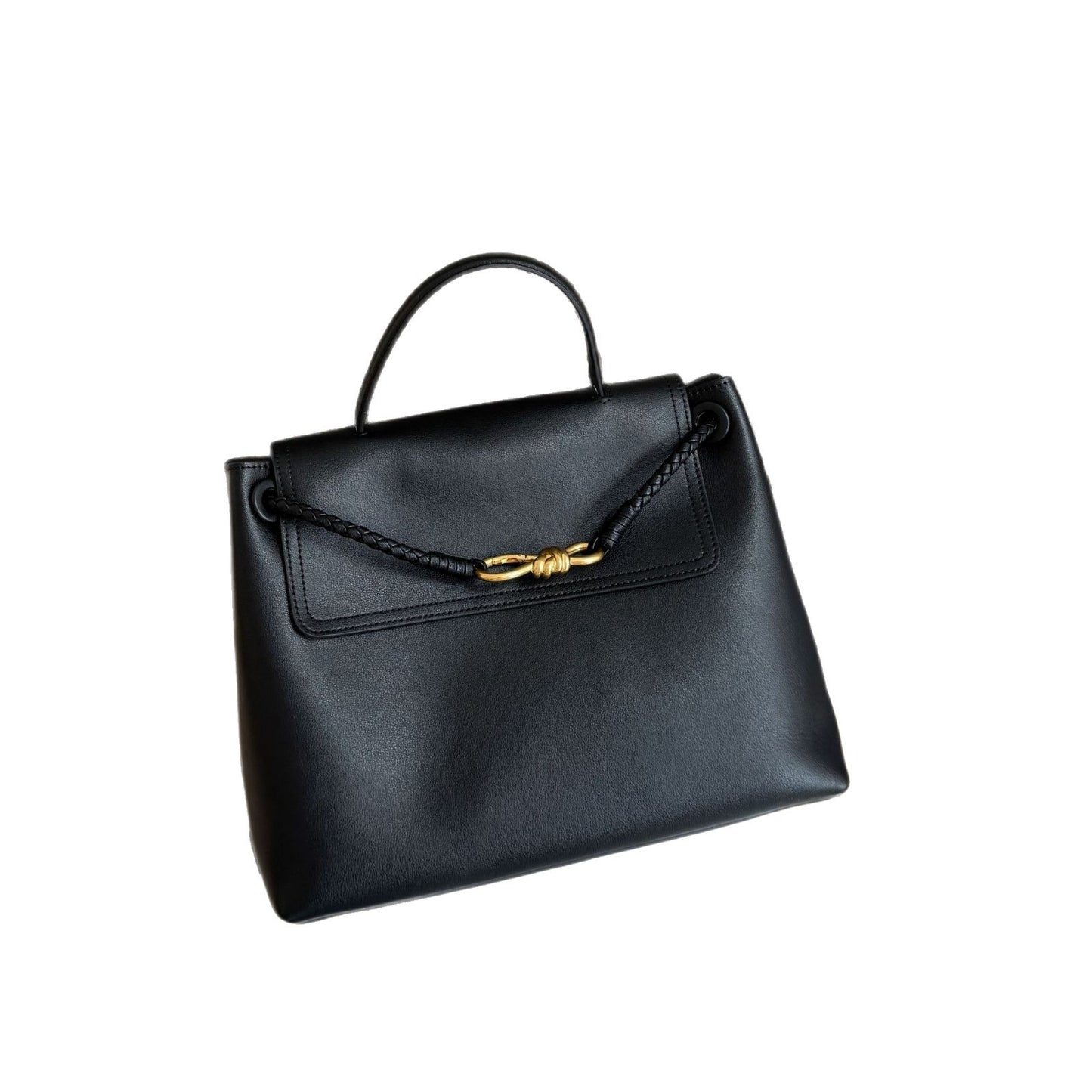 Women's First Layer Cowhide Plain Weave Fashion Shoulder Bags