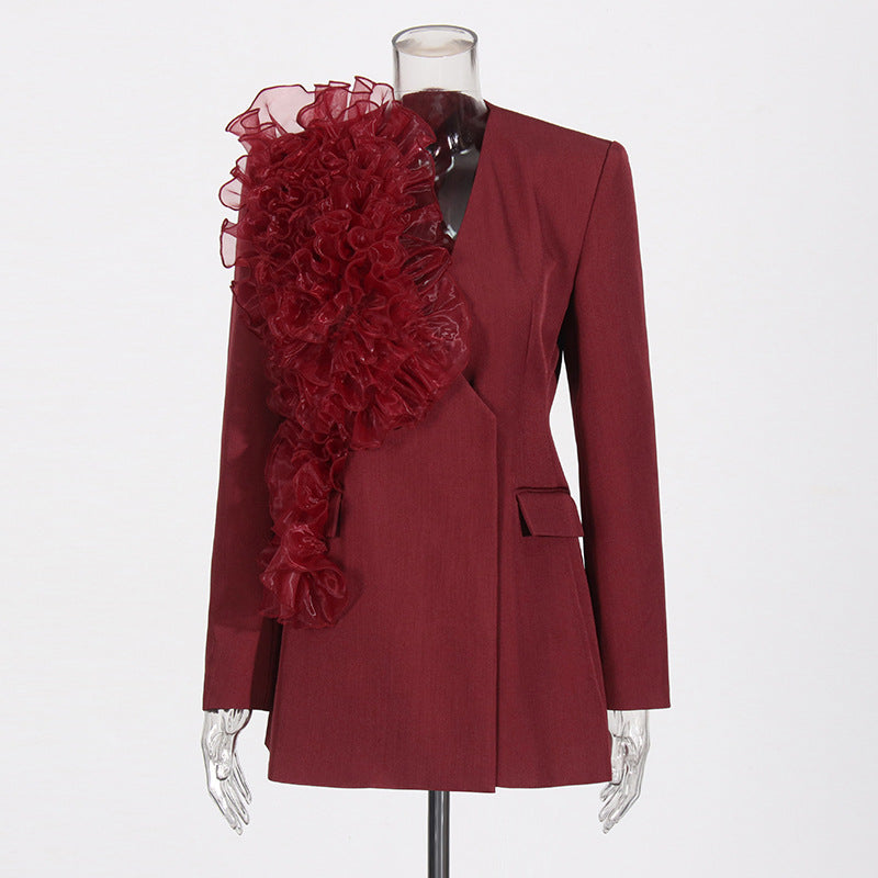 Women's Elegant High Sense Autumn Fashion Flounce Coats
