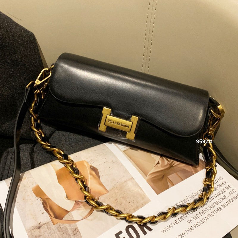 Women's Retro Chain Underarm High Sense Commute Armpit Bags