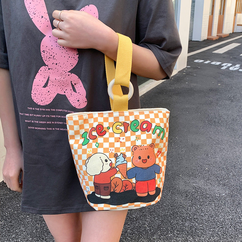 Korean Style Commuter Canvas Cute Cloth Handbags