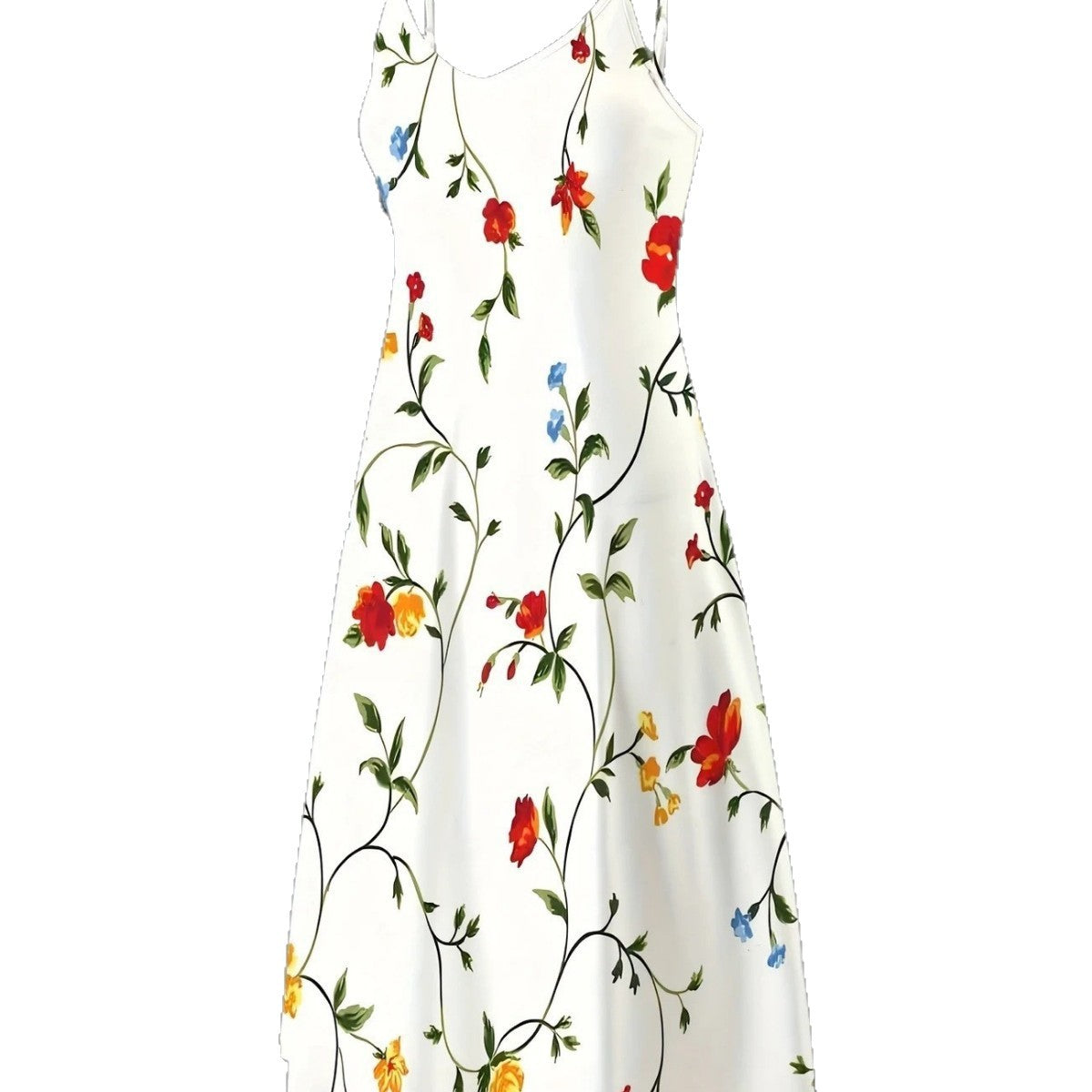 Floral Printed Sling Elegant Graceful Sleeveless Dress