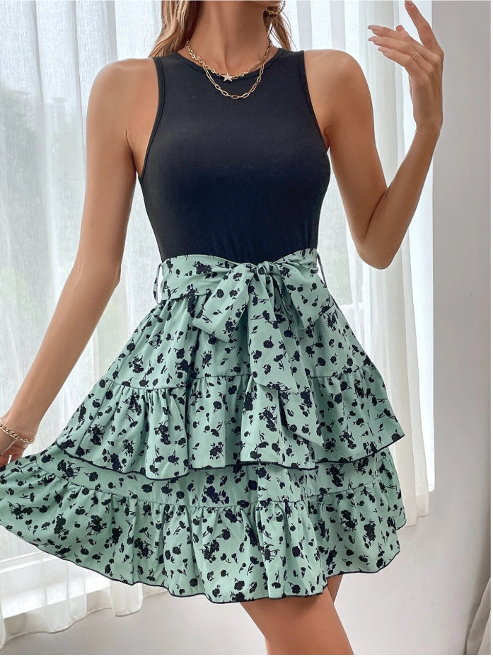 Durable Innovative Women's Summer Sleeveless Printed Dress