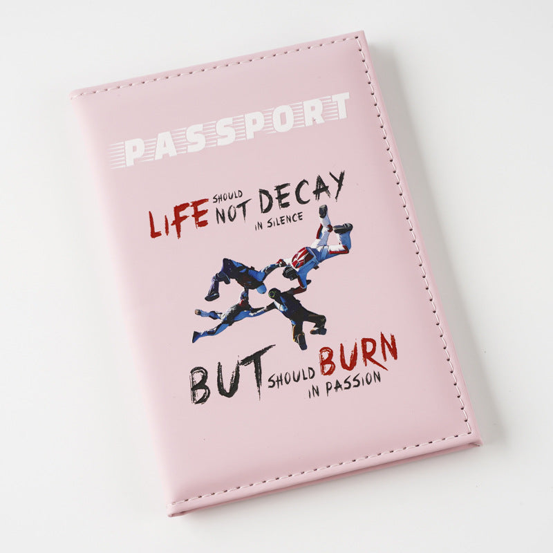 Blood Color Printing Passport Cover Position Ticket Card Holder