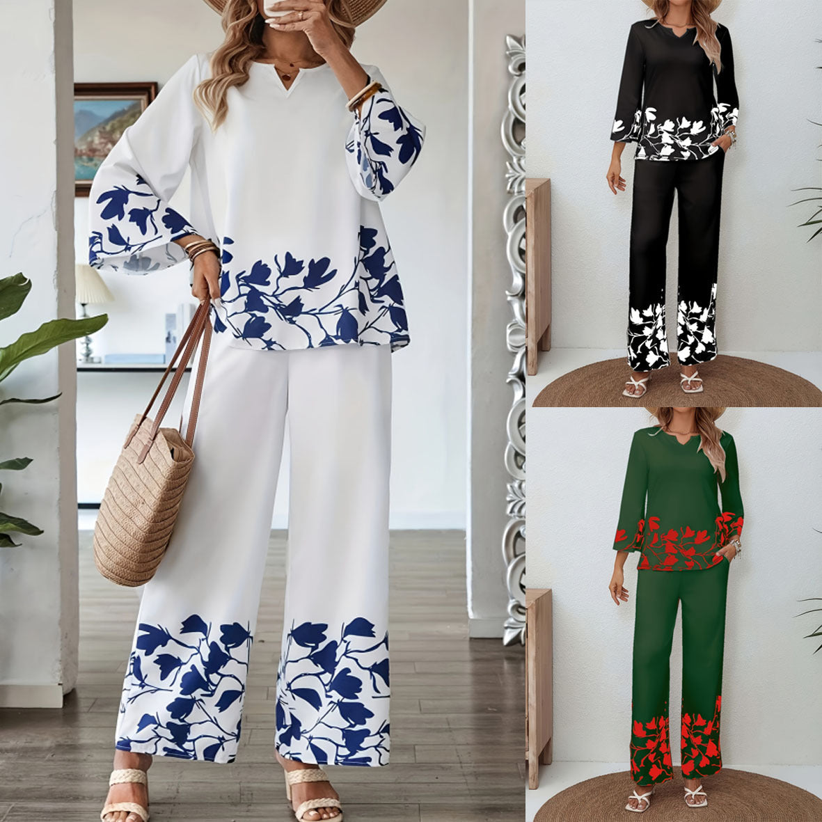 Women's Wear Light Luxury Loose Comfort Printing Fashion Casual Suit
