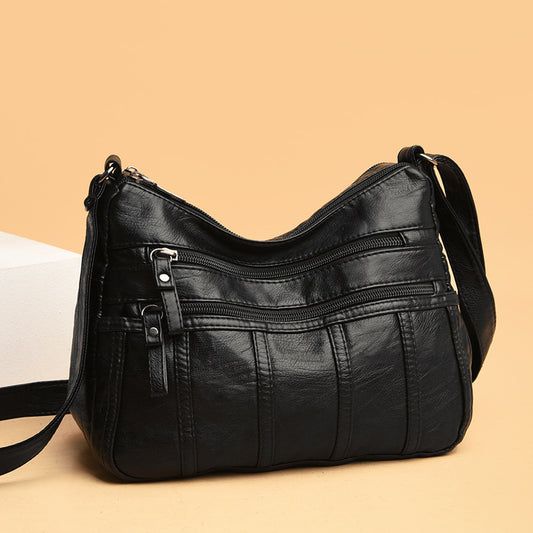 Women's Fashion Soft Washed Mother Lightweight Trendy Men's Messenger Bags