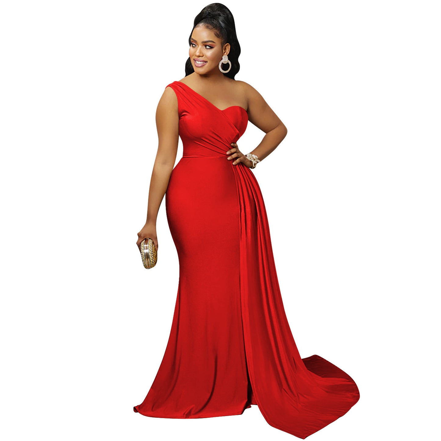 Women's Fashion Solid Color Party Tight Sleeve Dresses