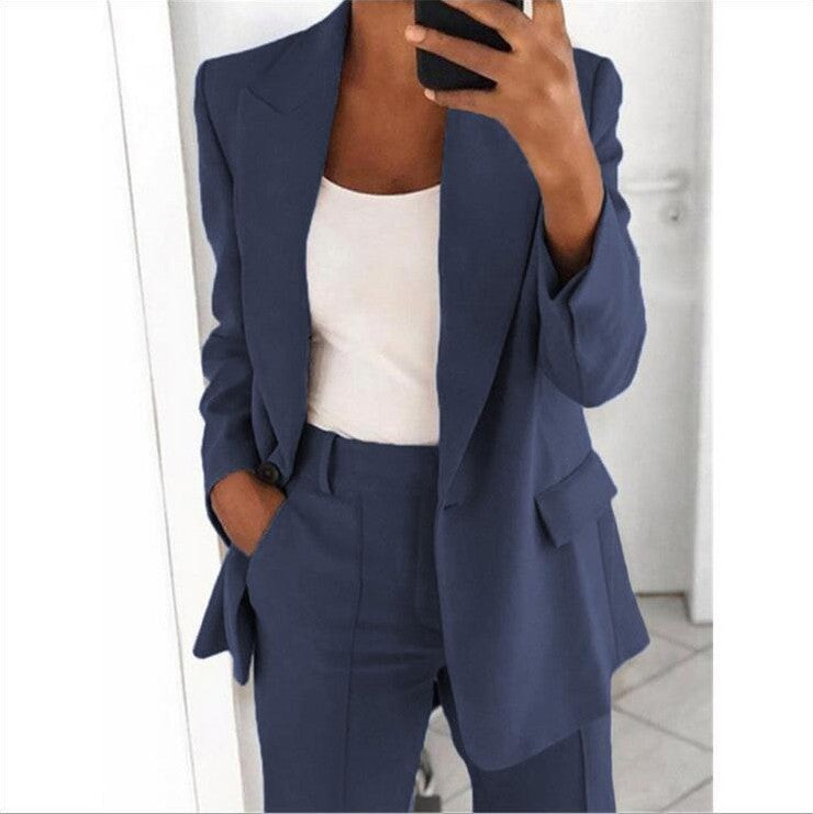 Women's Autumn Fashion Polo Collar Graceful Small Suit