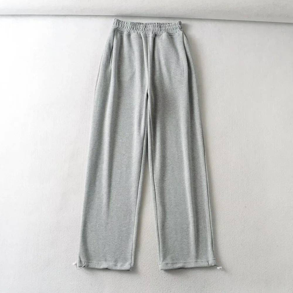 Women's Fashion Autumn Elastic High Waist Two-way Pants