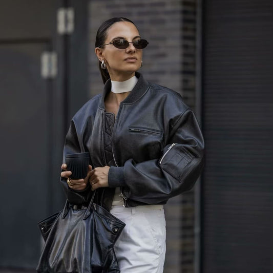 Women's Vintage Zipper Winter Loose Long Sleeve Jackets