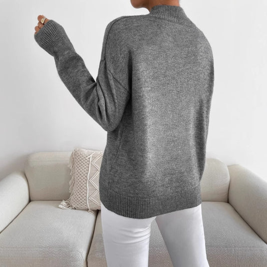 Women's Long Sleeve Fashion Solid Color Loose Sweaters