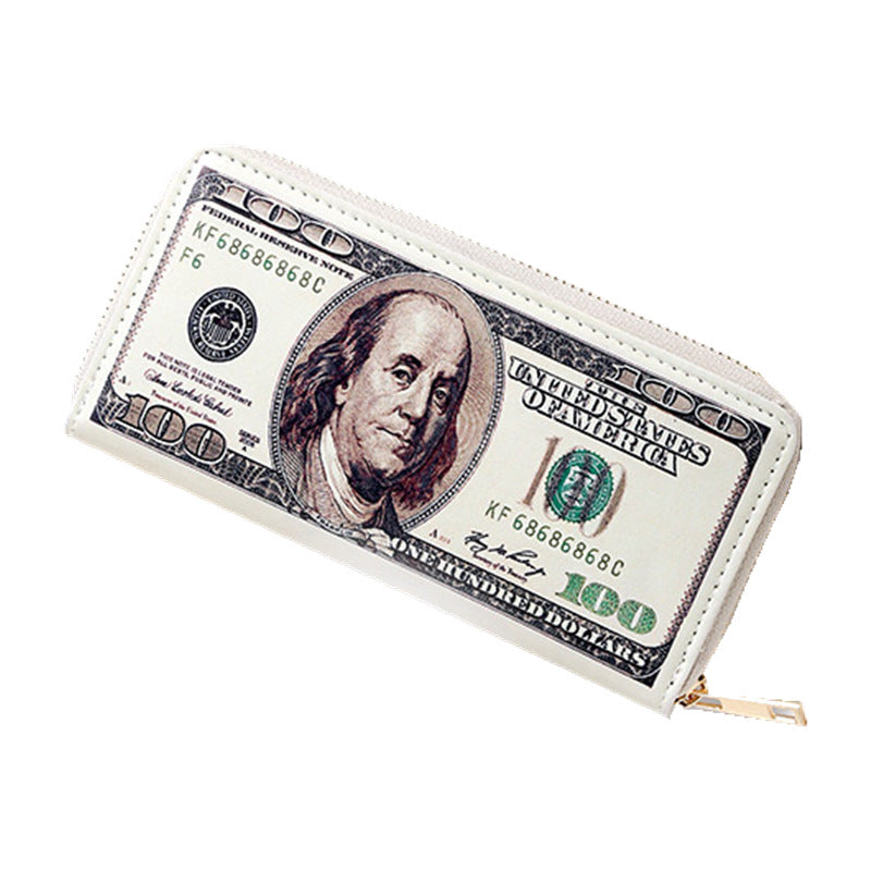 Money Pattern Usd Euro Funny Fun Ladies Wallets
