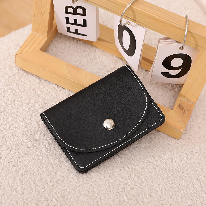 Women's & Men's & Korean Style Solid Color Simple Card Holder