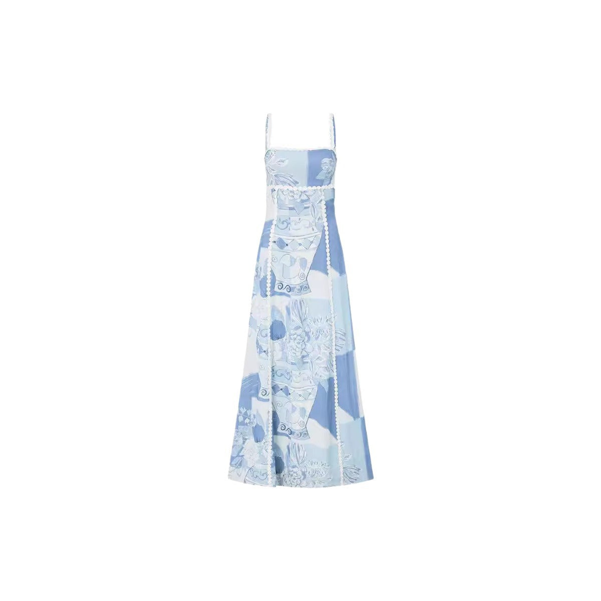 Fashion Linen Printed Sexy Backless Bow Dresses