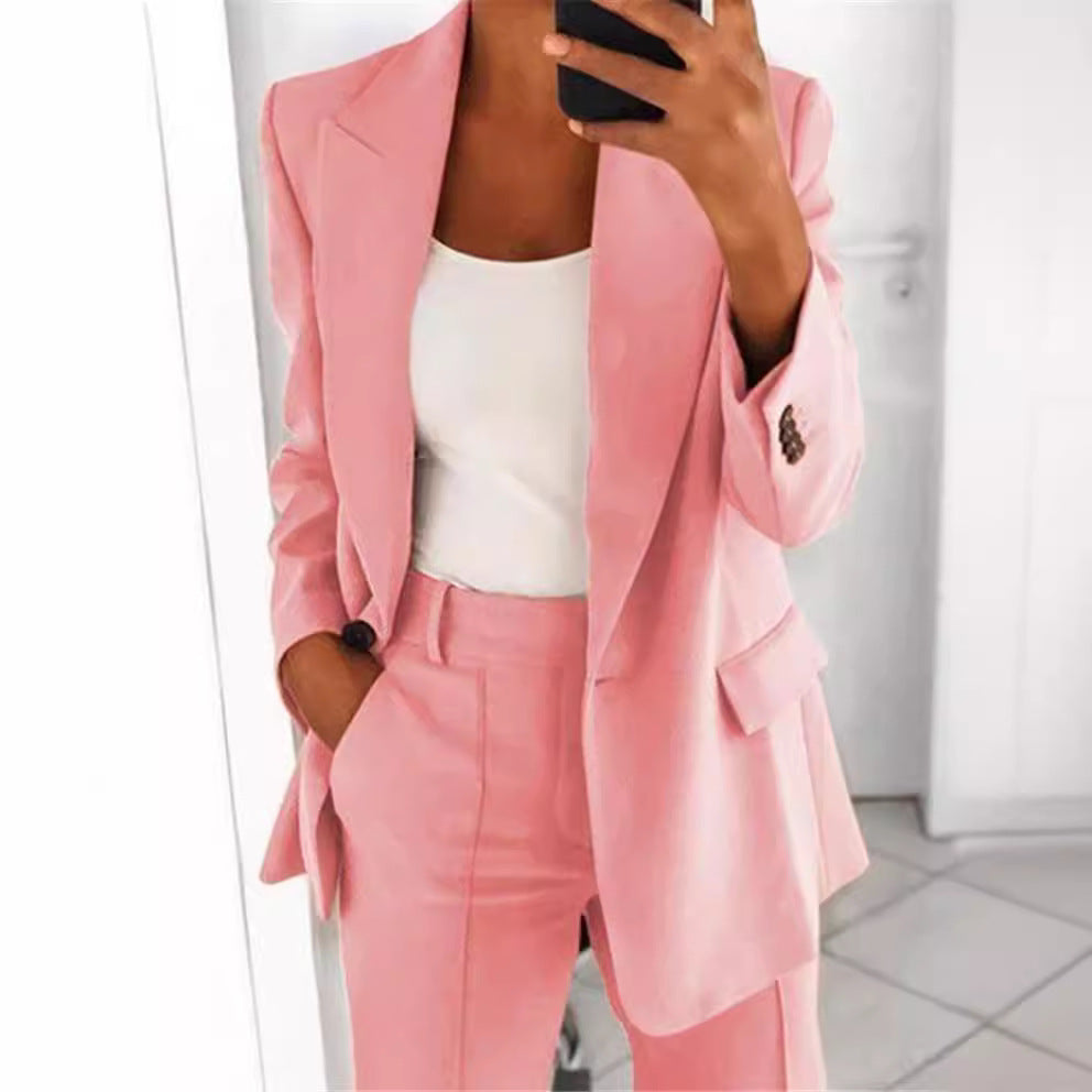 Women's Autumn Fashion Polo Collar Graceful Small Suit