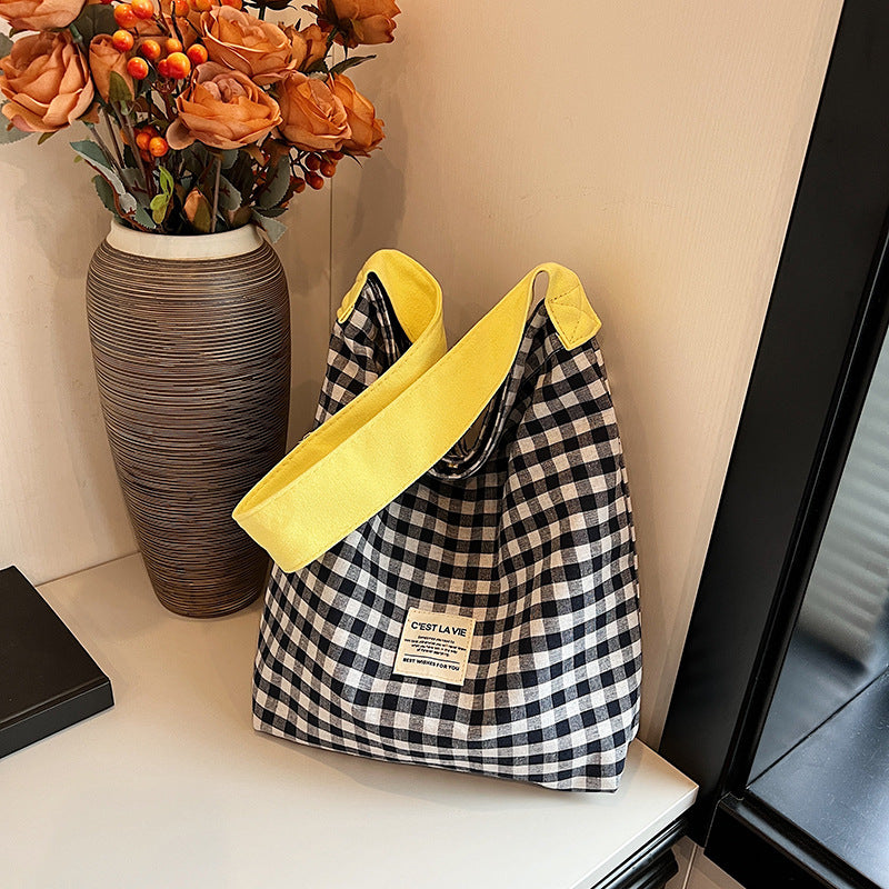 Female Trendy Check One College Literary Shoulder Bags