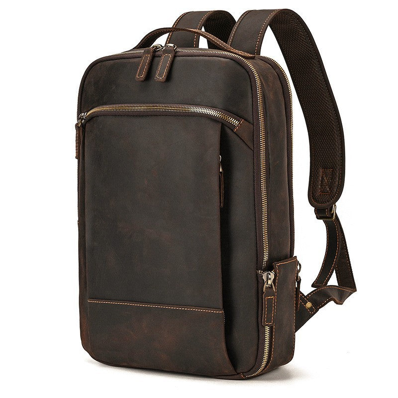 Women's & Men's & Crazy Horse Leather Retro Backpacks