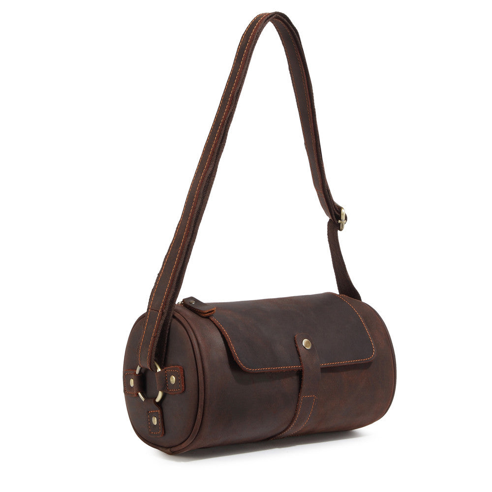 Men's Horse Leather First Layer Cowhide Postman Men's Shoulder Bags