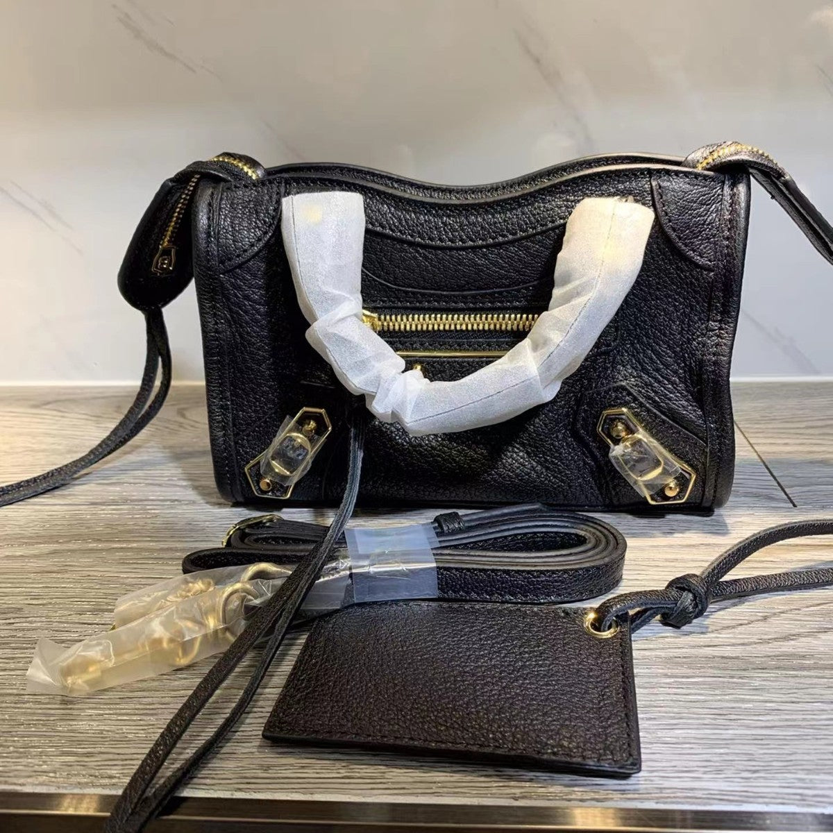 Women's Woman Elegant Motorcycle Goat Leather Vintage Crossbody Bags