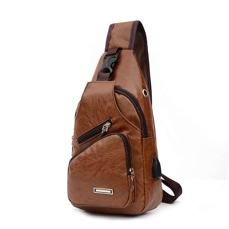 Men's Fashion Pretty Simple Color Trendy Men's Chest Bags