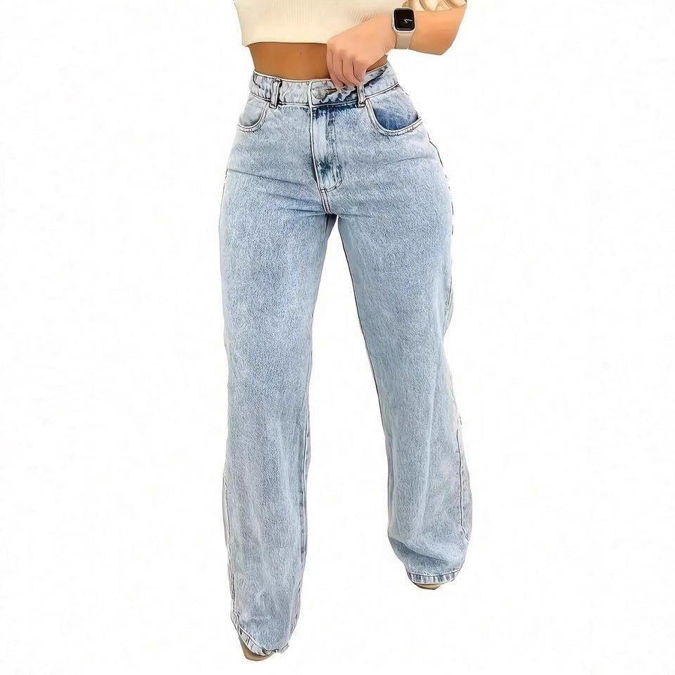 Autumn High Quality Trendy Straight Casual Women's Jeans