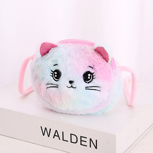 Cute Wild Cartoon Plush Female Change Crossbody Bags
